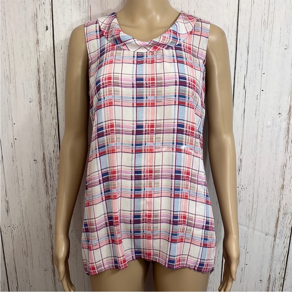 DR2 Pink and White Boxy Sleeveless Tank Top